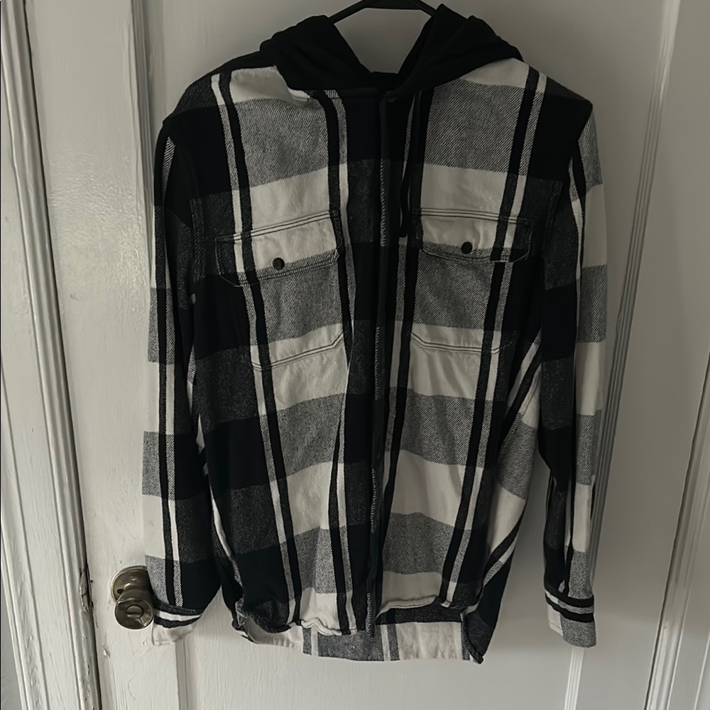 Arizona Jean Company Black and White Lightweight Plaid Jacket